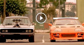 Dom's Charger and Brian's Toyota Supra from Fast and Furious - cl