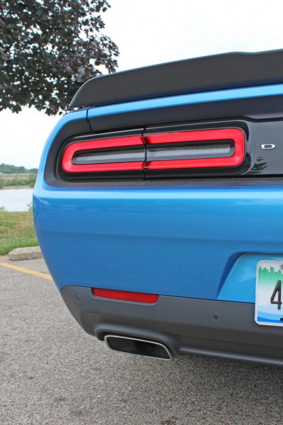2015 Dodge Challenger Scat Pack taillight close up