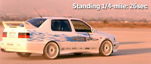 Jesse's VW Jetta from Fast and Furious side three quarters