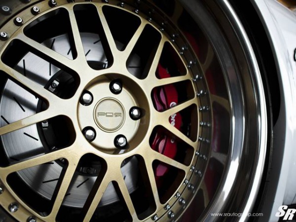 Liberty Walk kit for Dodge Challenger SRT Hellcat wheel close up
