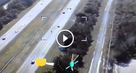 Police helicopter chasing a GSXR1000 motorcycle