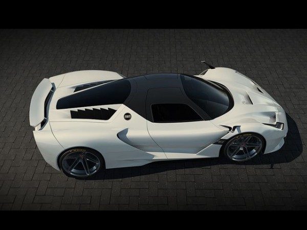 American supercar ER W70 top side view