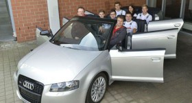 Audi A3 Cabrio with six doors front three quarters - cl