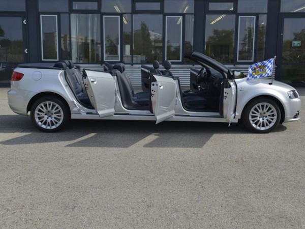 Audi A3 Cabrio with six doors side view