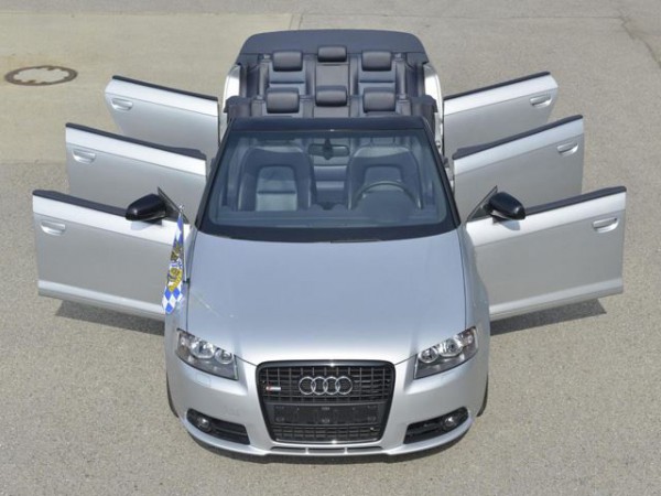 Audi A3 Cabrio with six doors top view