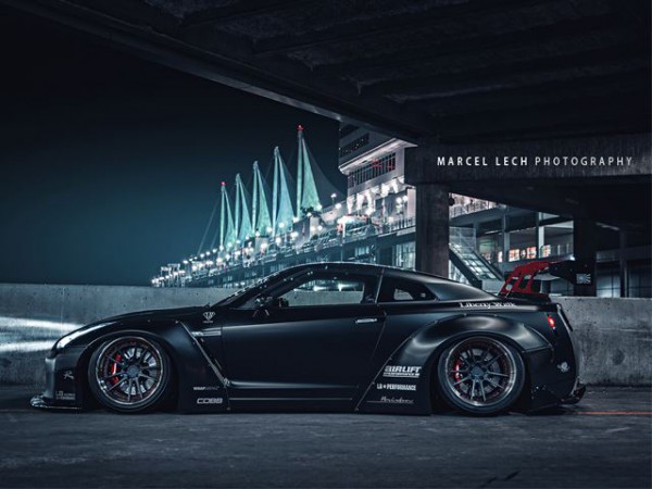 Nissan GTR R35 With Liberty Walk Body Kit side view