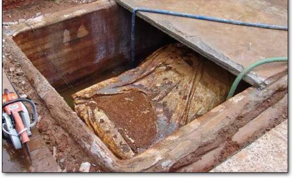 1957 plymouth belvedere time capsule in water