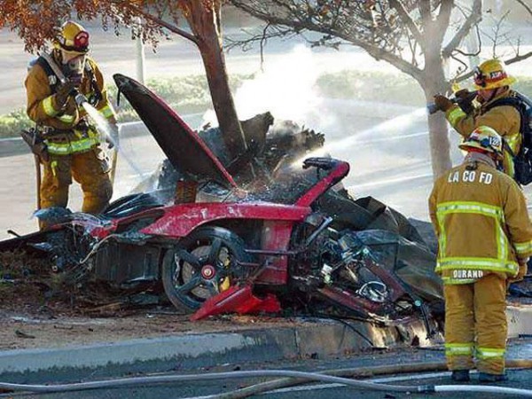 Porsche Carrera GT Paul Walker car crash