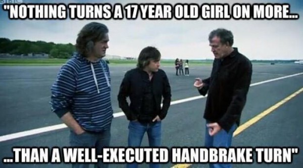 handbrake turns with the top gear crew