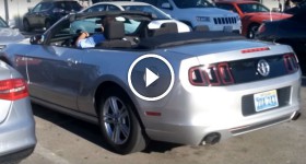 2014 Ford Mustang Convertible Silver at 2015 Sema Motor Show