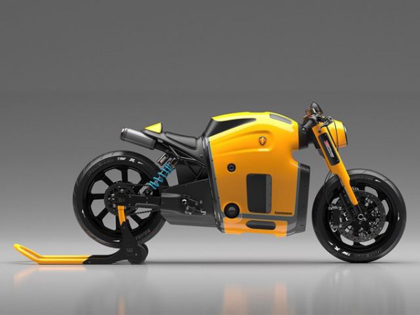 Concept Bike Designed by Burov Art side view from far