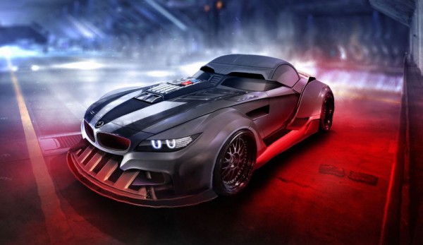 Darth Vader BMW Z4 Death Star Edition front three quarters