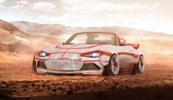 Luke Skywalker Mazda MX-5 Land Speeder Edition front three quarters
