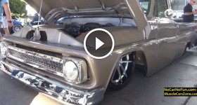 Slammed Chevrolet C10 Truck Magnuson Superchargers at 2015 Sema Motor Show