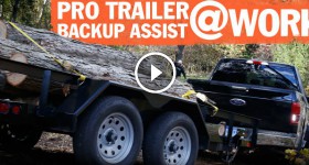 Backing up a trailer can be as easy as turning a knob