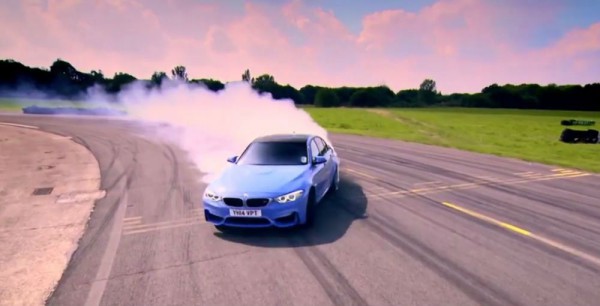 BMW M3 drifting front view