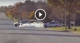 Doing a burnout on a Security Guard!