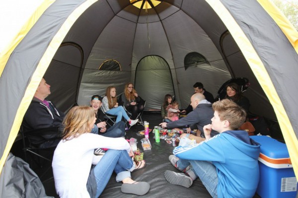 Interconnecting Camping Tents interior view