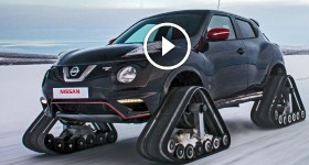 JUKE NISMO RSnow vs Huskies - Lapland Challenge!