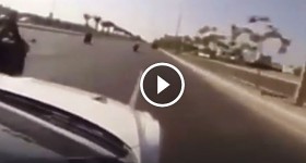 Street Race Nissan GT-R35 vs six bikes