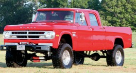 1970 Dodge Crew Cab - Cummins Swap Power Wagon front three quarters - cl