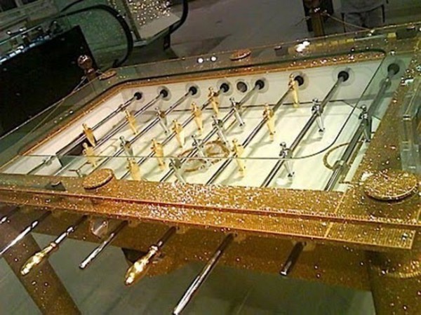 gold Foosball table in Dubai
