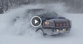 700HP 6.0 Diesel Driving through the snow