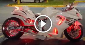 Crazy Light Show! Suzuki GSXR1300 Hayabusa