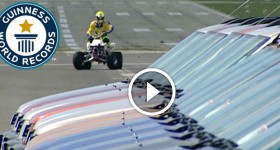 world Guinness record: Longest ramp jump on a quad bike (ATV) - Classics