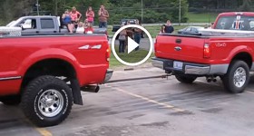 ford pickup truck pull - ohio redneck truck pull - its more fun when they break!