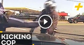Dashcam Video Shows Oregon Cop Kicking Motorcyclist