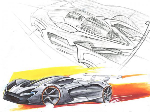 2025 Dodge SRT Hellcat concept sketch