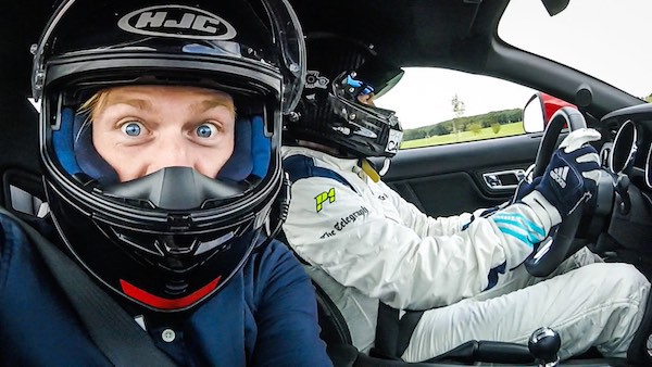 Racer inside a car