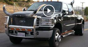 Redneck Pickup Stacks & Bull Horns Pipes Diesel Ford F-350 Powerstroke Diesel