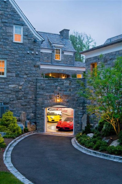 discreet side entrance garage