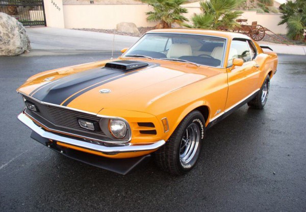 1969-1970 Mach 1 Cobra Jet Mustang front three quarters