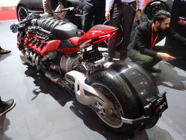 Lazareth LM847 motorcycle rear three quarters