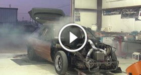 Twin Turbo mustang blows engine on the dyno