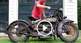 1928 Henderson Motorcycle Deluxe Antique Motorcycle Running