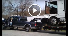 Ford power stroke pulling my peterbilt coe with a 8v 92 detroit