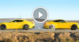 Ford Mustang GT350 vs Chevrolet Camaro SS - Acceleration 0-170 MPH Revs & Exhaust Sound