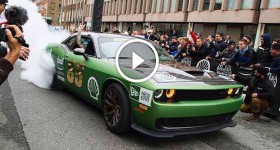 GUMBALL 3000 Dodge Challenger SRT Hellcat Makes a MASSIVE BURNOUT!
