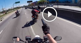 Motorcycle Police chases.helmet cam Brazil.Part 1