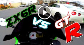 Kawasaki Ninja ZX6R vs Nissan GTR...