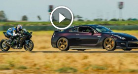 Kawasaki H2R vs 1350hp SP Engineering Nissan GTR - 1-2 Mile Airstrip Race 3