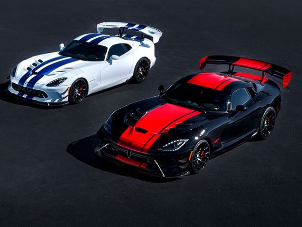 Two Dodge Viper models top view
