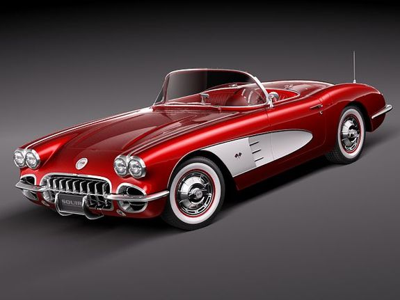 1961 C1 Corvette front three quarters
