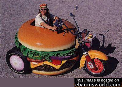 Custom made hamburger trike