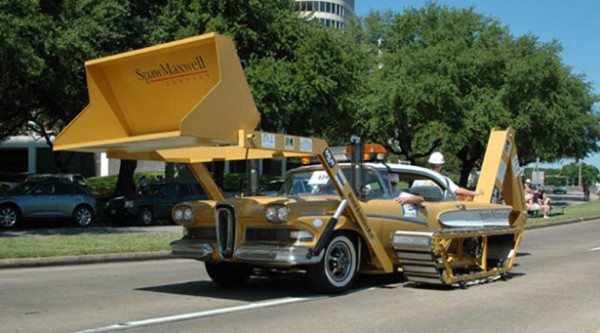 Customized bulldozer Cadillac car