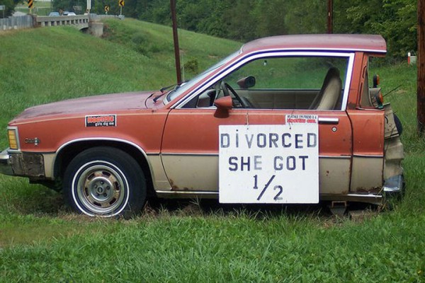Divorced funny custom made car